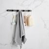 Bathroom Accessories Towel Hook Matte Black Towel Robe Coat Rack Rows Hooks