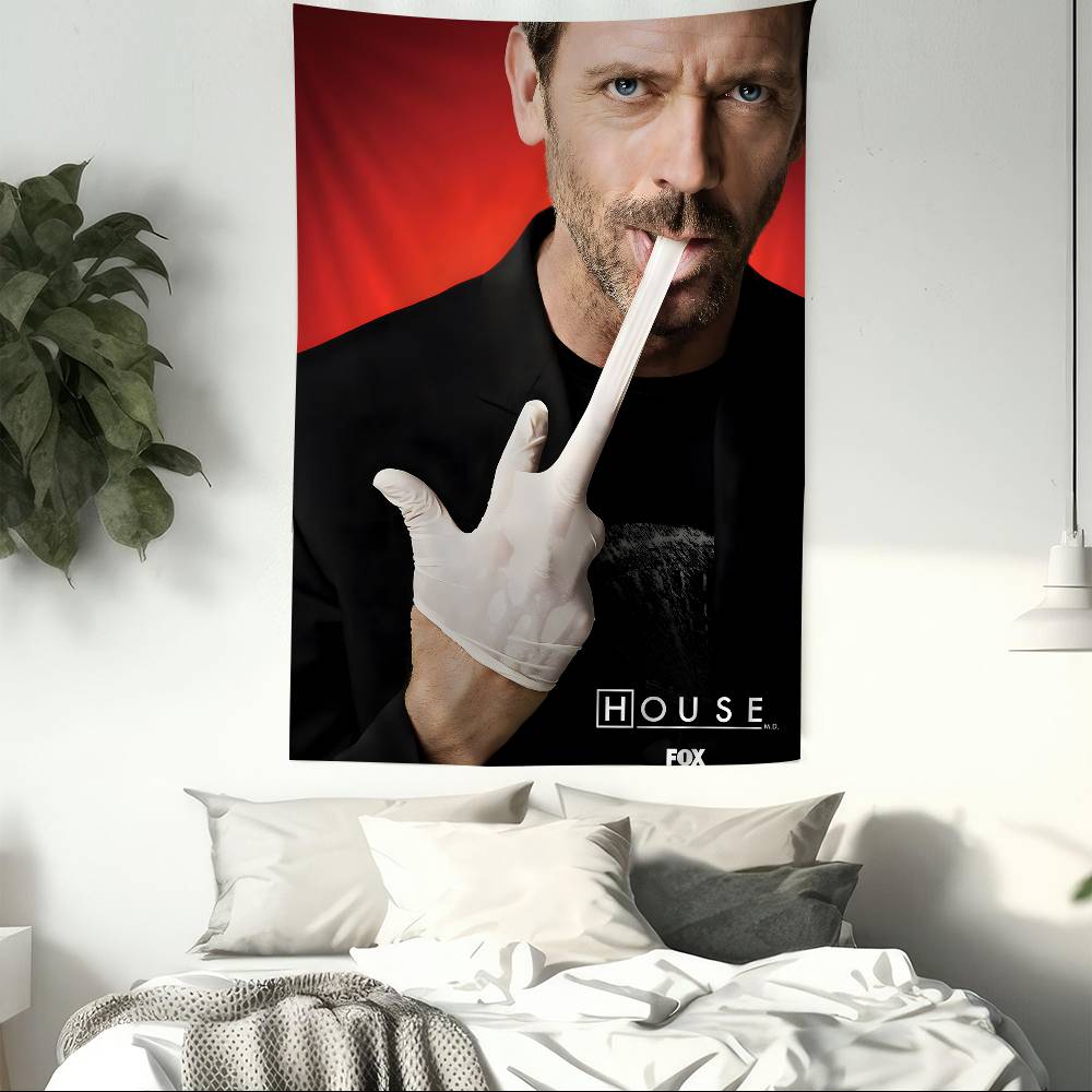House MD TV Classic Vintage Hippie Wall Hanging Tapestries for Living Room Home Dorm Decor Kawaii Room Decor