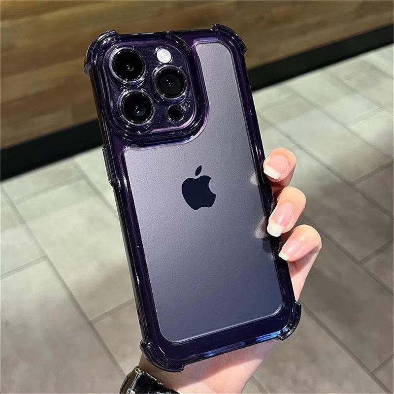 Shockproof Reinforced Corners Clear Acrylic Case For iPhone 16 14 12 13 11 15 Pro Max 7 8 Plus XR XS Protector Hard Back Cover