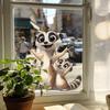 Статические наклейки на окна Смешные мультяшные животные Многоразовые наклейки на окна Водонепроницаемые Съемные наклейки для комнаты Офиса Дома Стеклянных дверей Декор окна