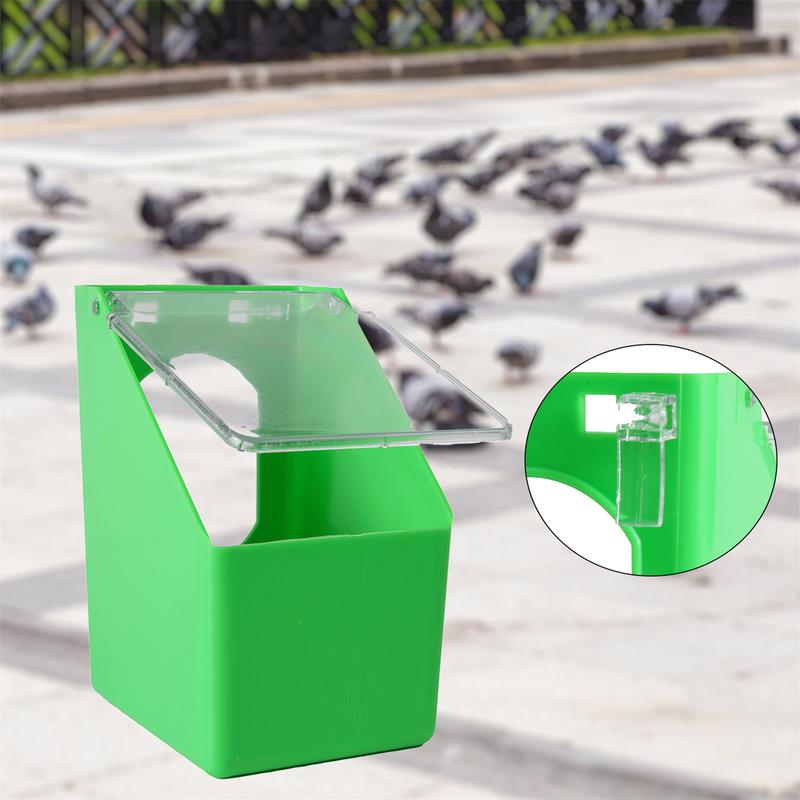 Pigeon Multi-Purpose Cage Hanging Food Box With Lid 1/2/4-Holes Anti-Spill Racing Pigeon Trough Feeder Pet Bird Supplies 1/2Pcs