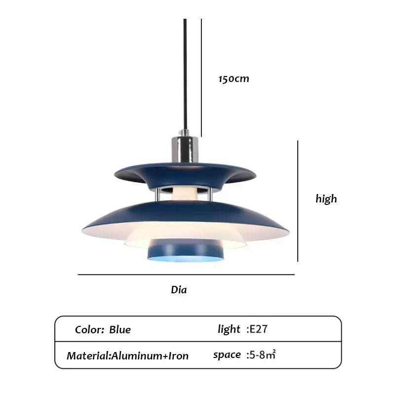 Цветная светодиодная люстра E27 датская люстра обеденный стол люстра гостиная столовая кухня коридор декоративный светильник