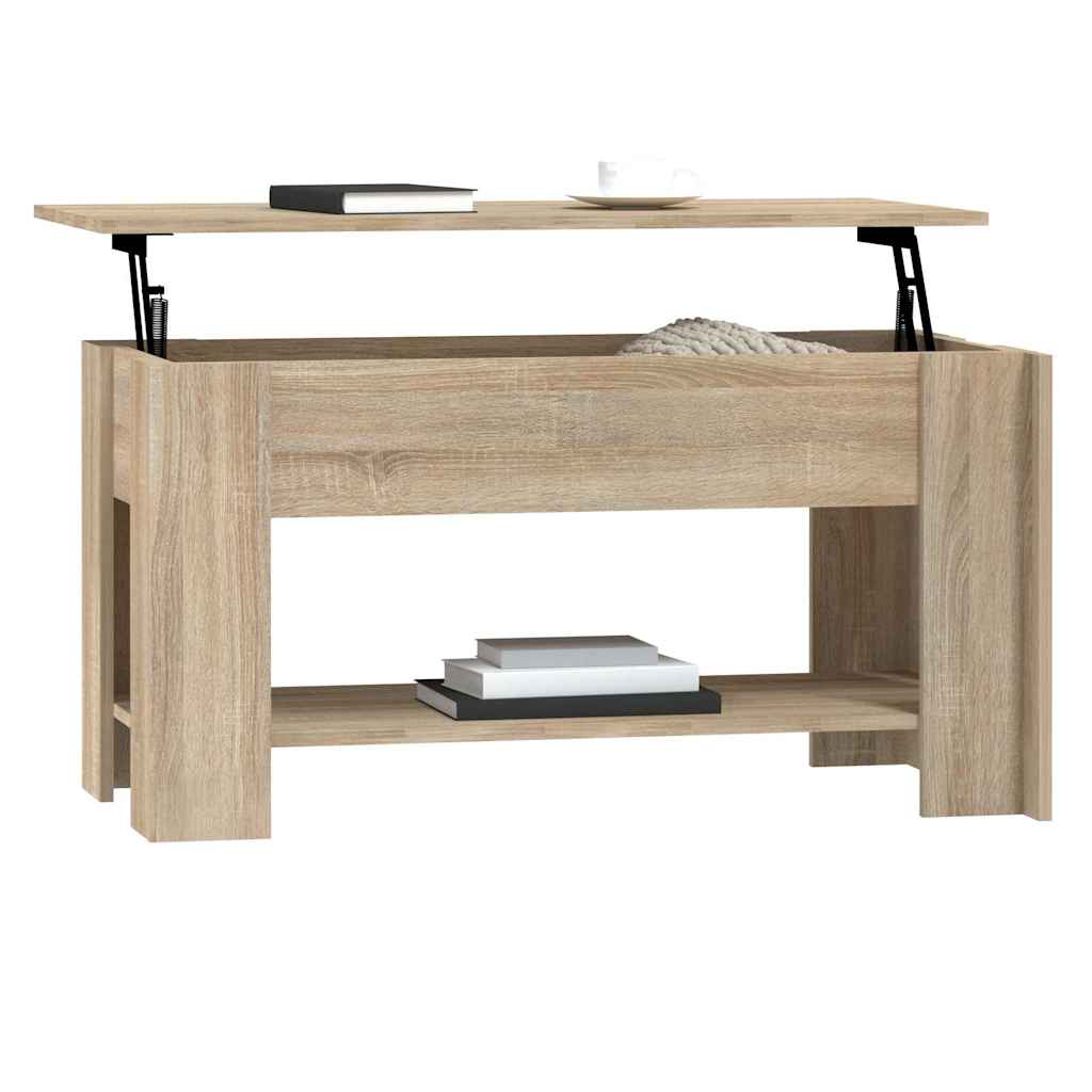 Coffee Table Sonoma Oak 101 x 49 x 52 cm Engineered Wood