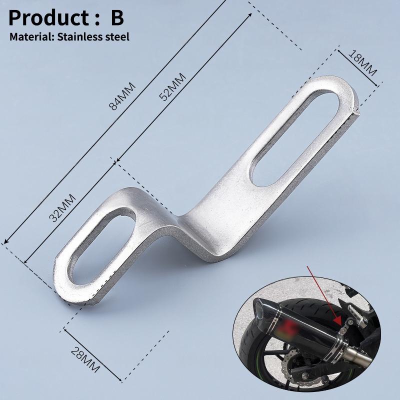 1/2/3 Pcs Z/L Type Motorcycle Modified Exhaust Pipe Bracket Stainless Steel Fixing Bracket Motorcycle Spare Parts