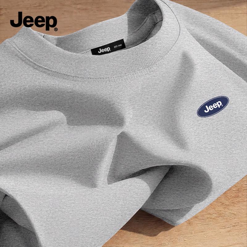 Jeep Мужская футболка из плотного хлопка с коротким рукавом