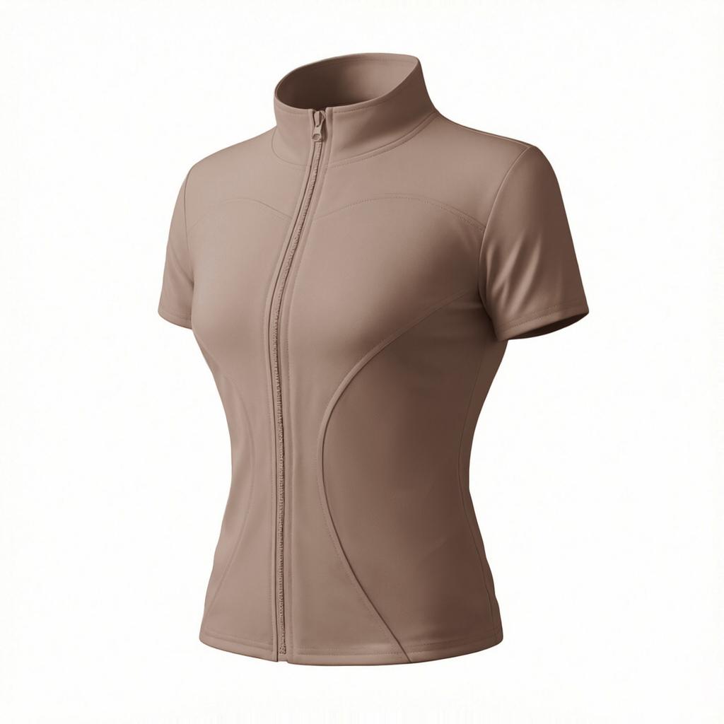 Sports jacket women's slim and thin quick-drying yoga clothes top short-sleeved Pilates training running feather tennis clothes