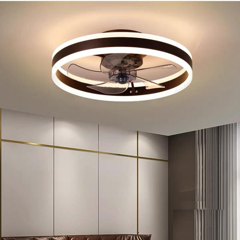 20 дюймов Бытовой Электрический Потолочный Вентилятор Спальня Регулируемая Яркость Светодиодная Потолочная Лампа Вентилятора Потолочный Вентилятор с Подсветкой с Двигателем Постоянного Тока