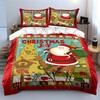Santa, reindeer, Christmas trees. Bedding sets Duvet cover sets Duvet covers Pillowcases(1* Duvet Cover 2* Pillowcases without duvet insert)
