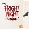 Decorative Stickers for Parties Fright Night Wall Sticker, Halloween Blood Dripping Letters Decal, Haunted House Scene Props Waterproof Spooky Sticker