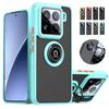 Matte Armor Magnetic Phone Case For Xiaomi 15 14T 14 13T 13 12T Pro 14 13 Ultra Ring Holder Cover For Xiaomi 13 12 11 Lite Funda