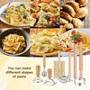 9Pcs Pasta Making Tools Set, Wooden Rolling Pin, Gnocchi Board, Ravioli Stamp Maker Cutter, Pastry C