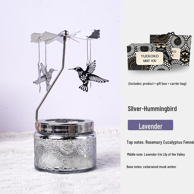 Rotating Soy Wax Scented Candle Holder - Birthday Gift & Home Decor