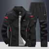 Casual Windproof Running Sets Sportswear Men's Jogging Sport Jacket+Pants Sweatsuit Plus Size Breathable Workout Clothes