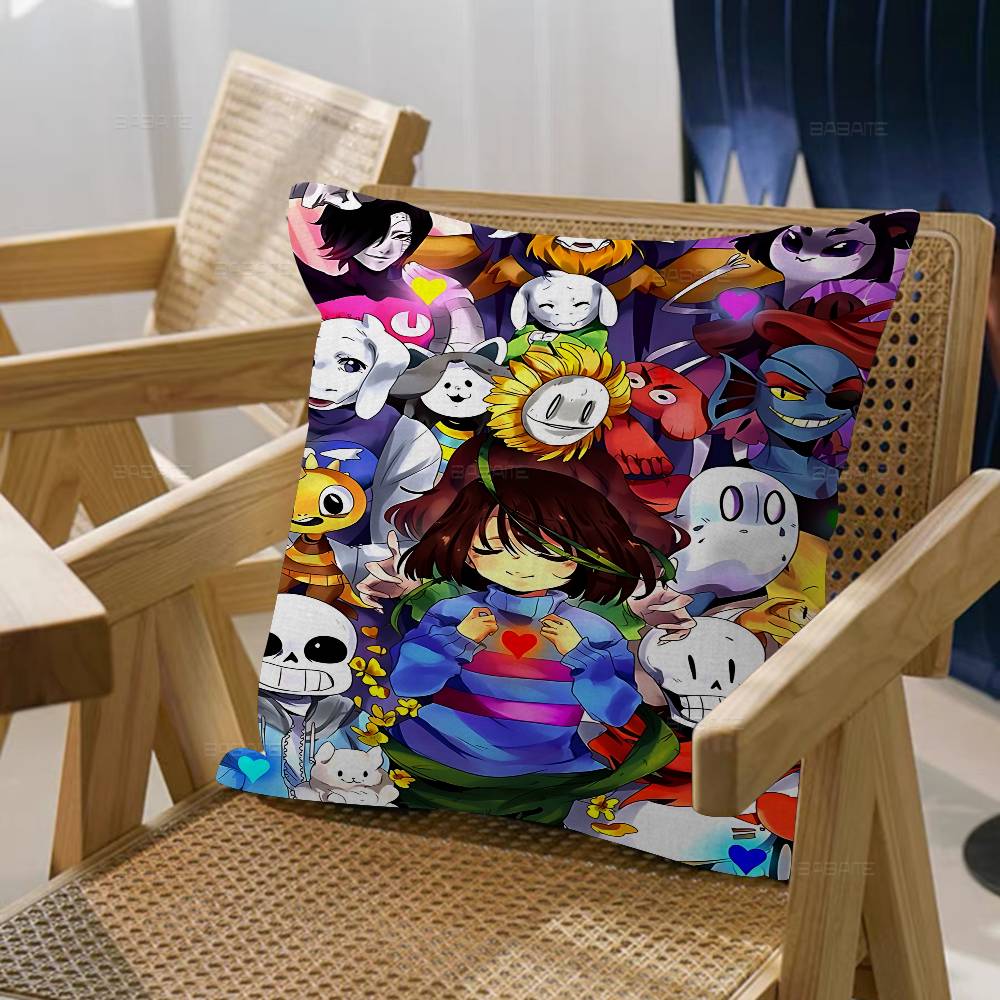Аниме Игра Undertale Наволочки Мультяшные Декоративные для Дивана Домашние Двусторонние Короткий Плюш Милая Наволочка