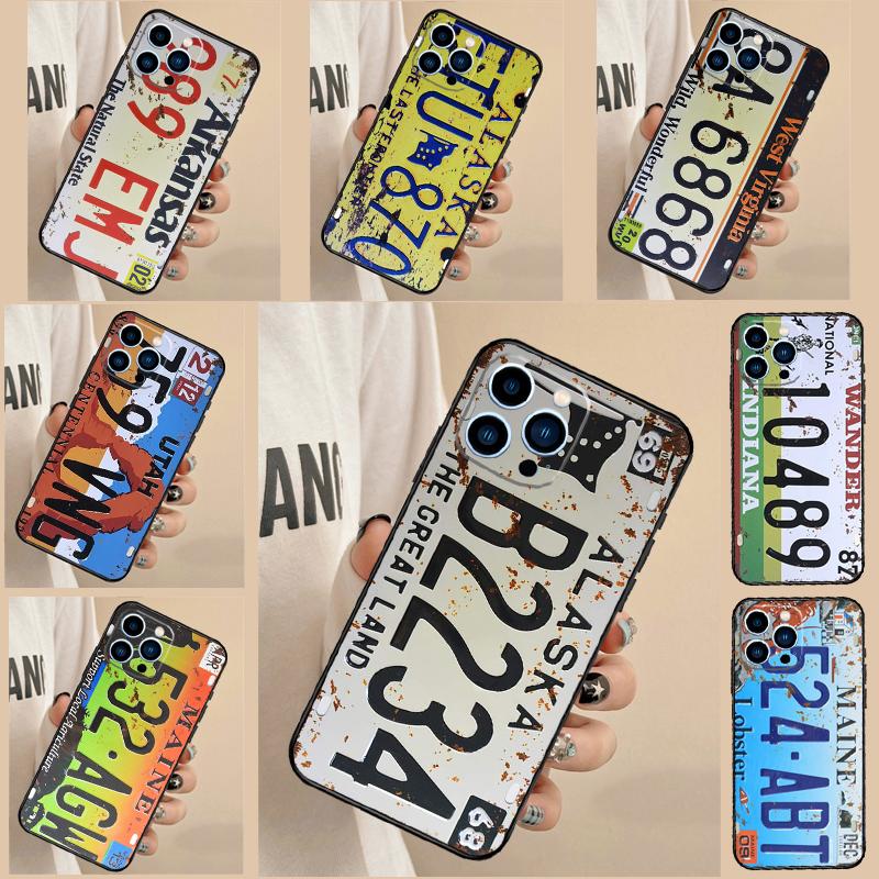 Retro Vintage License Case For Samsung Galaxy M55 M14 M34 M54 M32 M52 M15 M11 M12 M13 M06 M16 M36 M56 M31 M53 M35