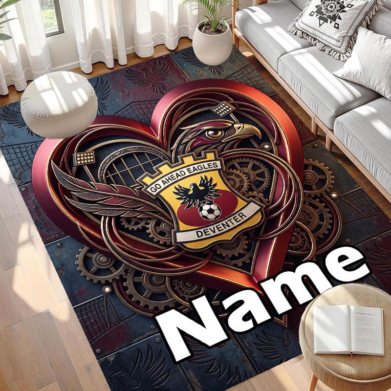 Custom Name Personalized Go Ahead Eagles Print Carpet, Versatile Home Decor Rug, for Playroom, Apartment, Balcony, Entryway, Hallway Gift
