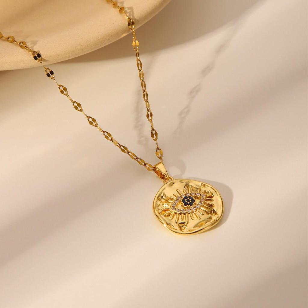 Геометрическое колье с покрытием из 18-каратного золота: Элегантный, Универсальный и Невыцветающий с Простым Роскошным Дизайном