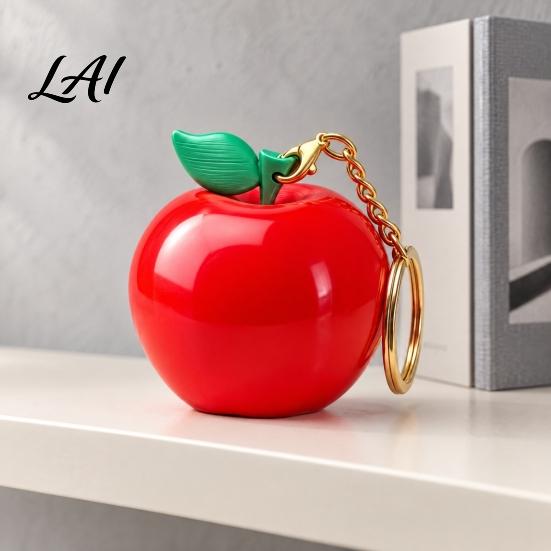 Refrigerator Magnets for Kitchen 3D Printed Christmas Apple Ornament Realistic Red Figurine Holiday Gifts Friends Multi-Purpose Keychain Fridge