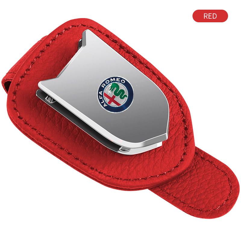 XGNST1 Car Glasses Clip Sun Visor Sunglasses Holder Storage Clip For Alfa Romeo giulia stelvio giulietta 159 147 156 166 Accessories