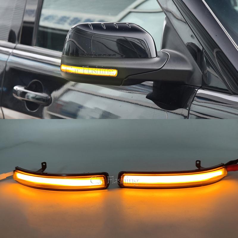 2Pcs For Ford Explorer 2011 2012 2013 2014 2015 2016 2017 2018 LED Dynamic Turn Signal Light Side Mirror lamp