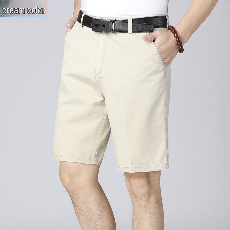 Мужские повседневные летние шорты из чистого хлопка для пап и дедушек среднего возраста
