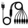 USB2.0 Тип A Мужской на 6 Тип-C UsbC Мужской Y-разветвитель Адаптер-кабель для синхронизации данных и зарядки 0,5 м/1,5 м