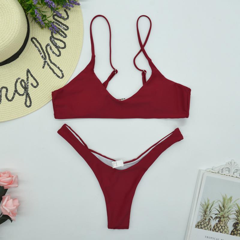 Plus Size Sexy European & American Triangle Bikini Swimsuit