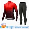 Winter Thermal Fleece Cycling Jersey Set Top MTB Bike Outdoor Men's Road Bicycle Clothing Long Sleeves Shirt Uniform