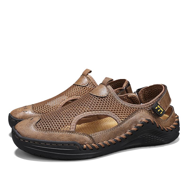 Men Sandals Black Gladiator Sandals Outdoor Summer Green Roman Sandals Sport Beach Shoes Plus Size Close Toe