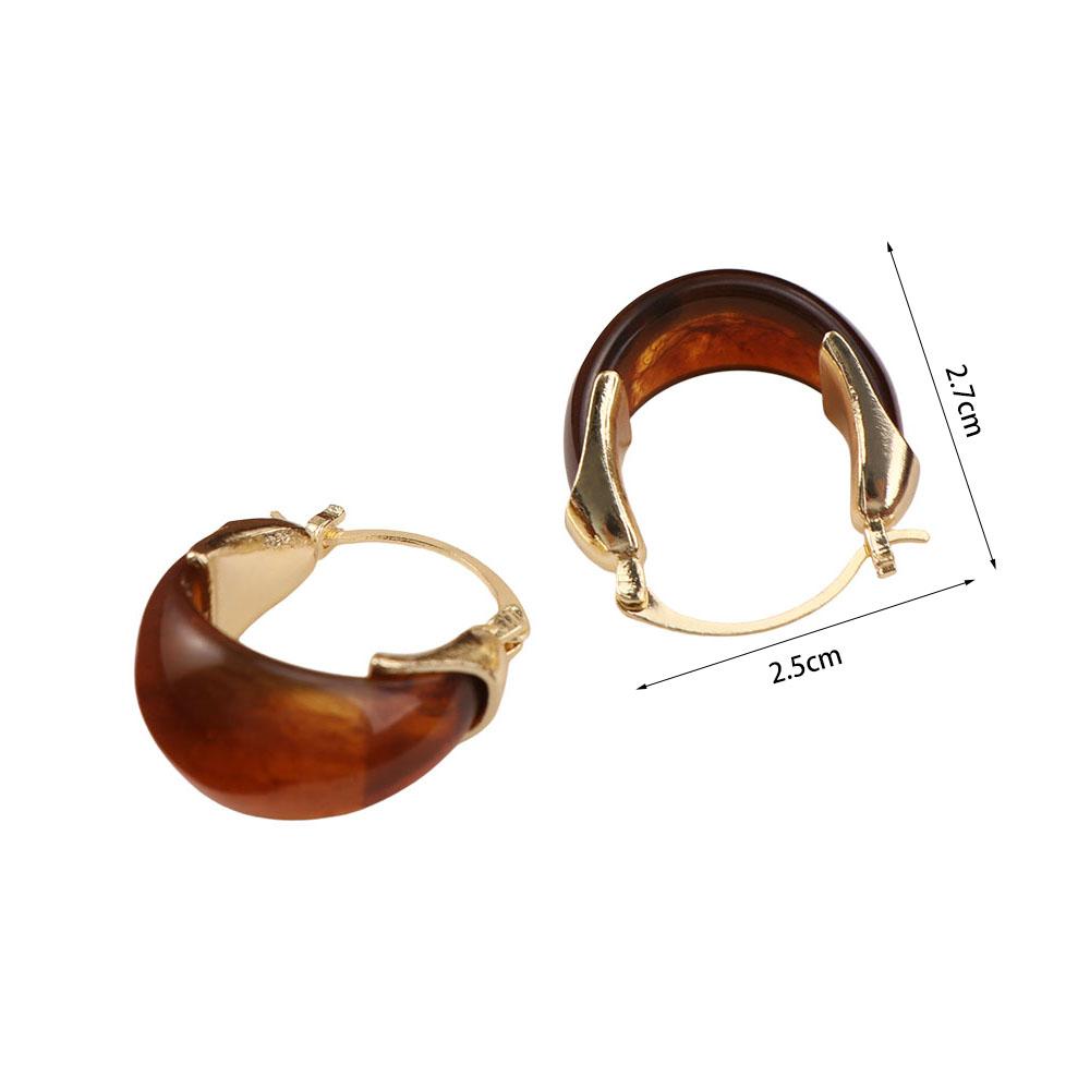 Pendant Vintage Women's Earrings Light Luxury Amber Ear Stud Romantic Amber Color Earrings Party