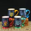 Sun Art Mug with Hufflepuff "Harry Potter" Scarf, Approx. 450ml, Design, SAN3739-3