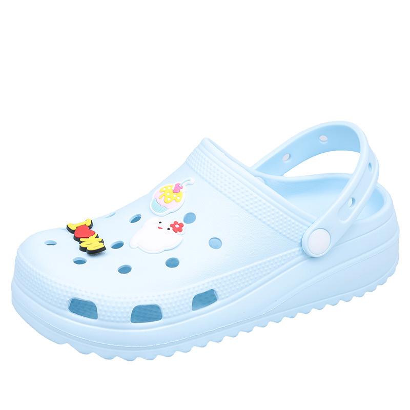 Летние новые сандалии нескользящие домашние тапочки женские на толстой подошве верхняя одежда сумка с отверстием для головы обувь