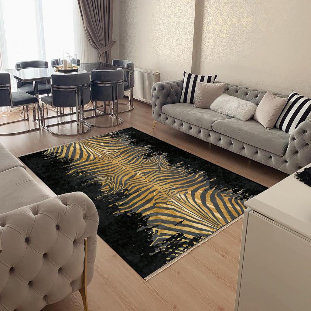 EPeddler Home Modern Zebra Pattern Digital Printing Washable Non-Slip Leather Base New Generation Living Room, Bedroom, Hallway Carpet