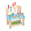 Wooden Assembling Workbench Toy Screws Nuts Construction Building Block Toy for ChildrenBlue