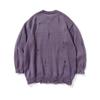Свитер с принтом букв Diablo Rip для мужчин Ins High Street Trendy Brand Loose Crewneck Pullover