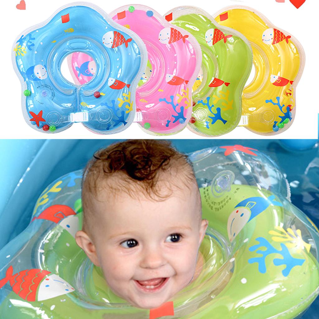 0-18months Baby Swimming Accessory Neck Ring Tube Safety Infant Float Circle for Bathing Inflatable