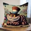 Наволочка Чеширского кота: Принесите волшебство Страны чудес домой! Чехол на подушку для дивана, украшение для дома, для спальни