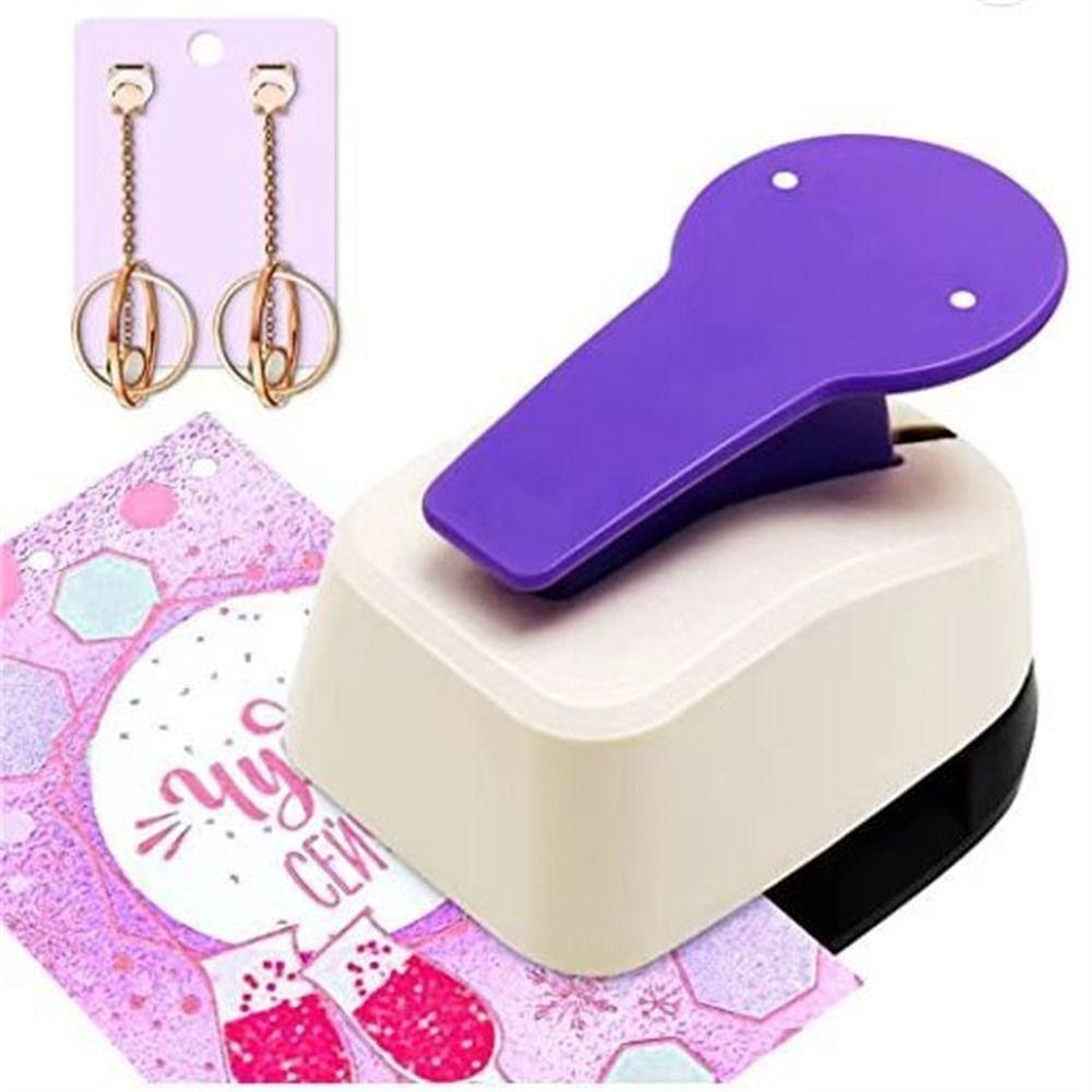 Plastic Card Punch Hole Puncher Earring Hole Puncher Children'S Hole Punch Cards Earring Card Punch Scrapbooking Paper Punch
