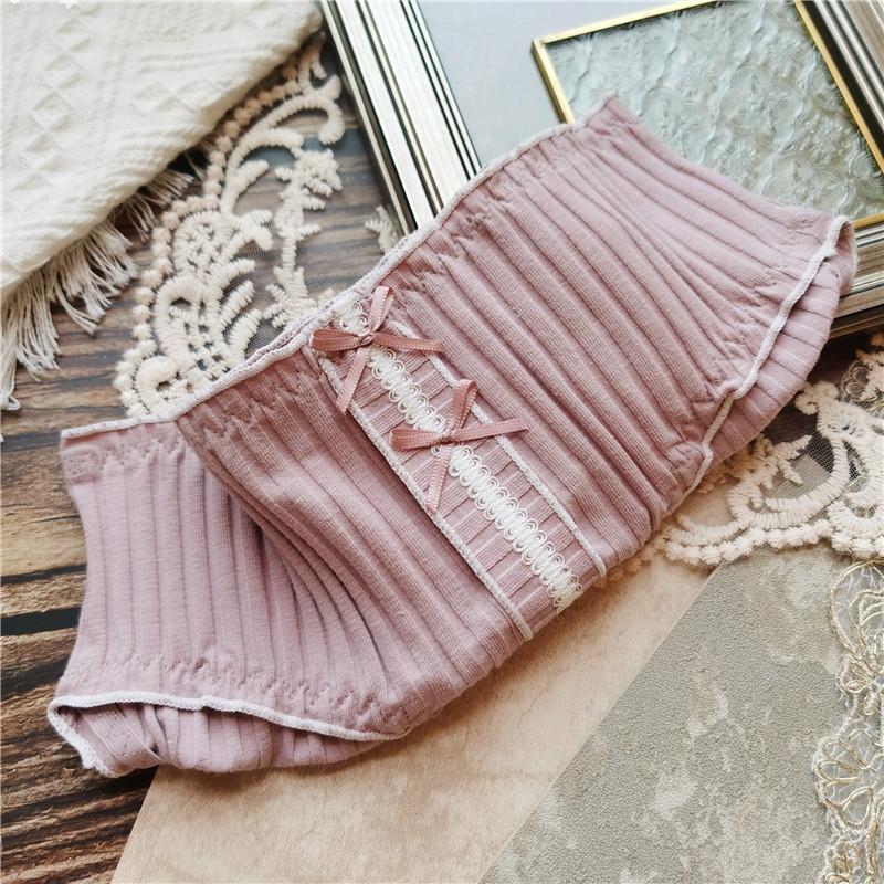 Cute and Comfortable Bow Cotton Wrap Hip Low-rise Panties for Women