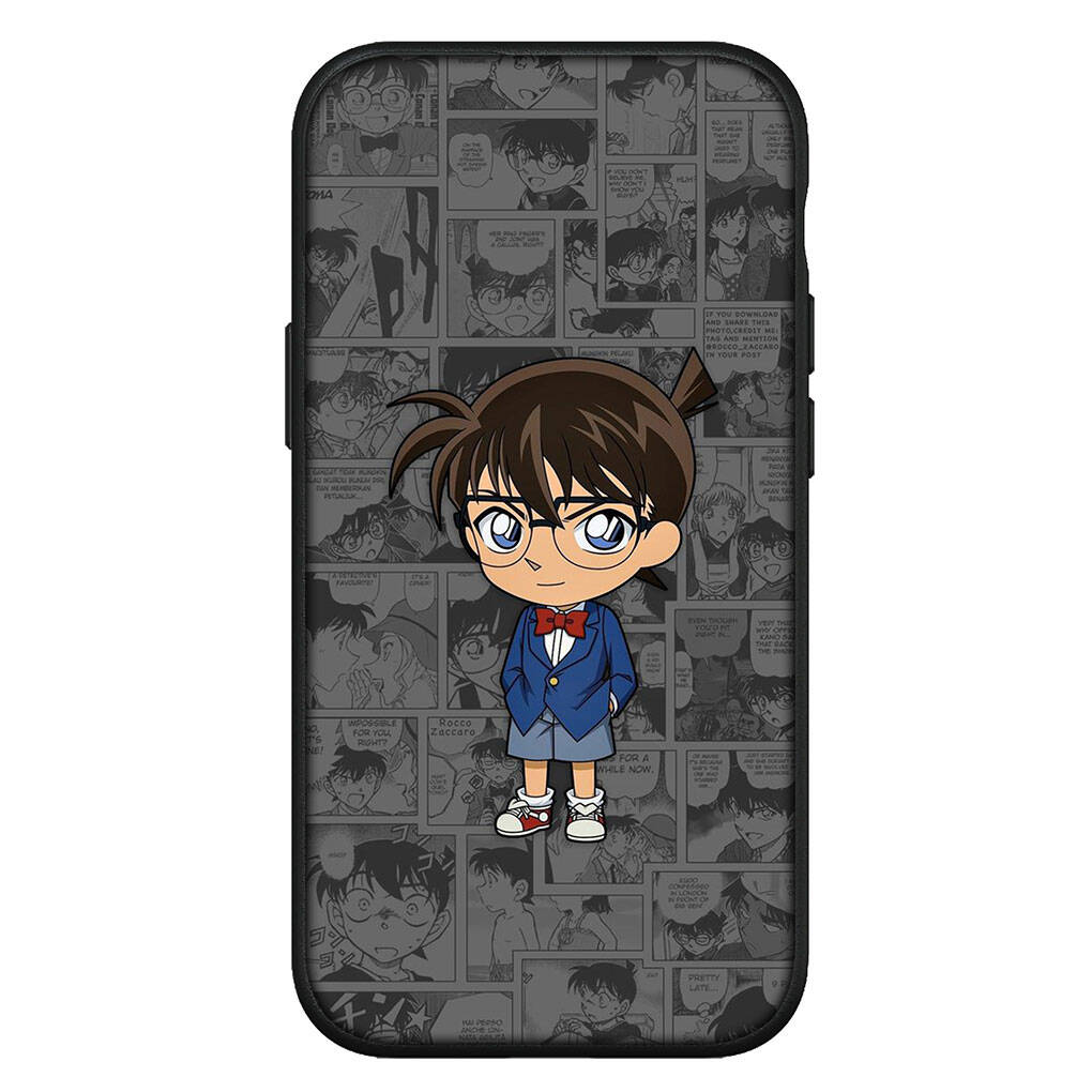 Чехол для iPhone 17 16 15 Xiaomi Poco Redmi Note 14 13 12 11 Pro Max 9 16e Samsung Galaxy S25 S24 S23 OPPO Huawei Мультяшный Детектив Конан Чехол для телефона