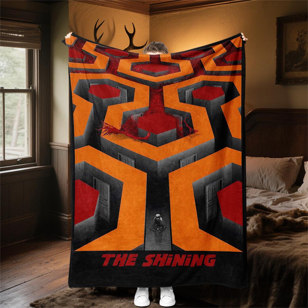 1pc THE SHINING Outdoor Flannel Blanket Soft Plush Decor for Picnics, camping,Bedroom, Playroom, or Lunch Break, Perfect Gift