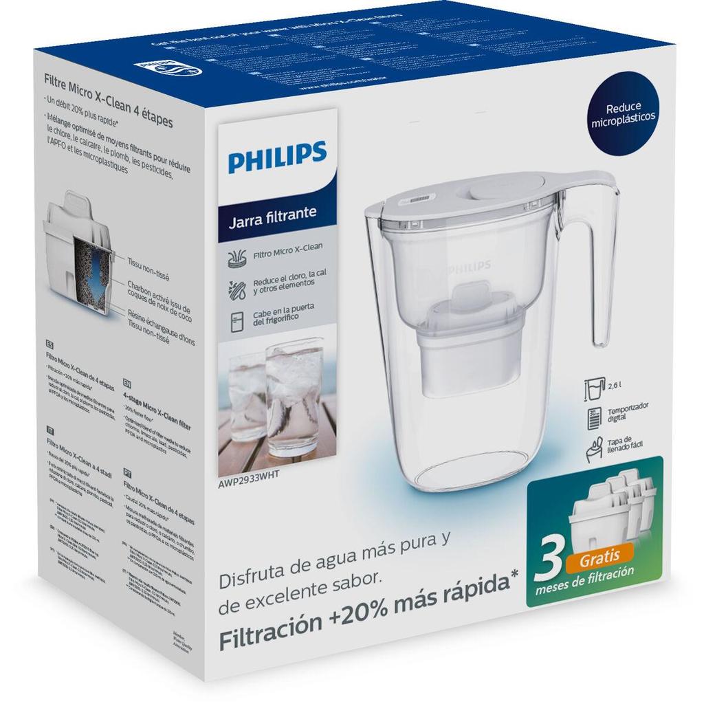 Philips AWP2933WHT3 water filter jug 2.6L White