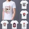Men's T-Shirt Japanese Style Comics Mask Pattern Series Male Tee Shirt Dropshipping White Classic O-neck Man Short-sleeved Tops