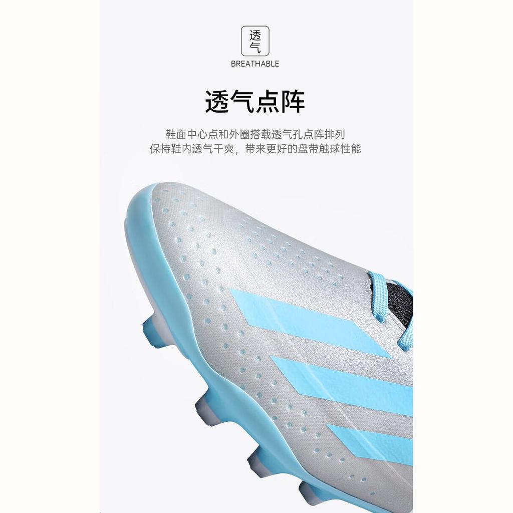adidas X Crazyfast.3 Messi Тканевые Нескользящие Нескользящие Низкие Детские Футбольные Бутсы Серо-Синие Детские IE4081