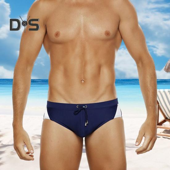 Мужские плавки с низкой талией, анти-экспозиционный шнурок, соответствующий цвету, мягкие, быстросохнущие, дышащие, облегающие, для купания, серфинга, водных видов спорта, плавки