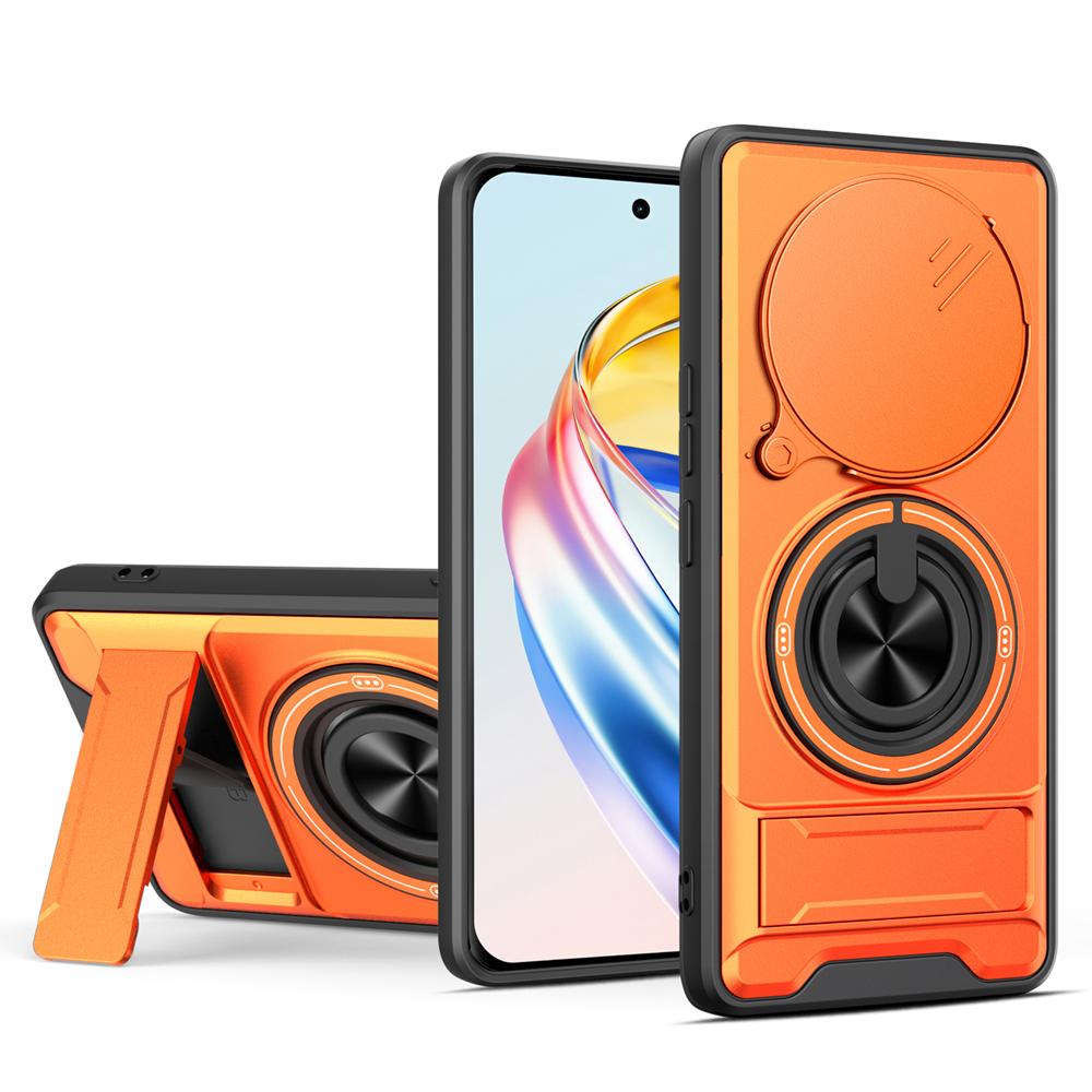 KEYSION Магнитный чехол для телефона Honor X9b 5G X9A со сдвижной защитой камеры, вертикальной подставкой и противоударным покрытием для Magic 5 6 Lite