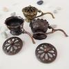 Zinc Zinc Alloy Lotus Hand Stove Small Metal Censer Room Decor Incense Burner  Camping Garden