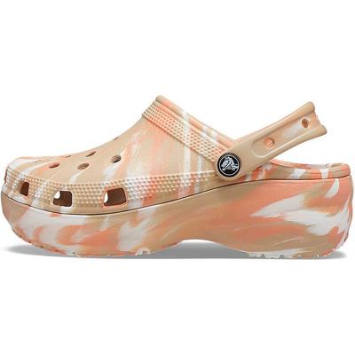 Классический мраморный узор Облако Повседневные классические клоги Пляжные сандалии Женские сандалии Коричневые 207176-2ZM