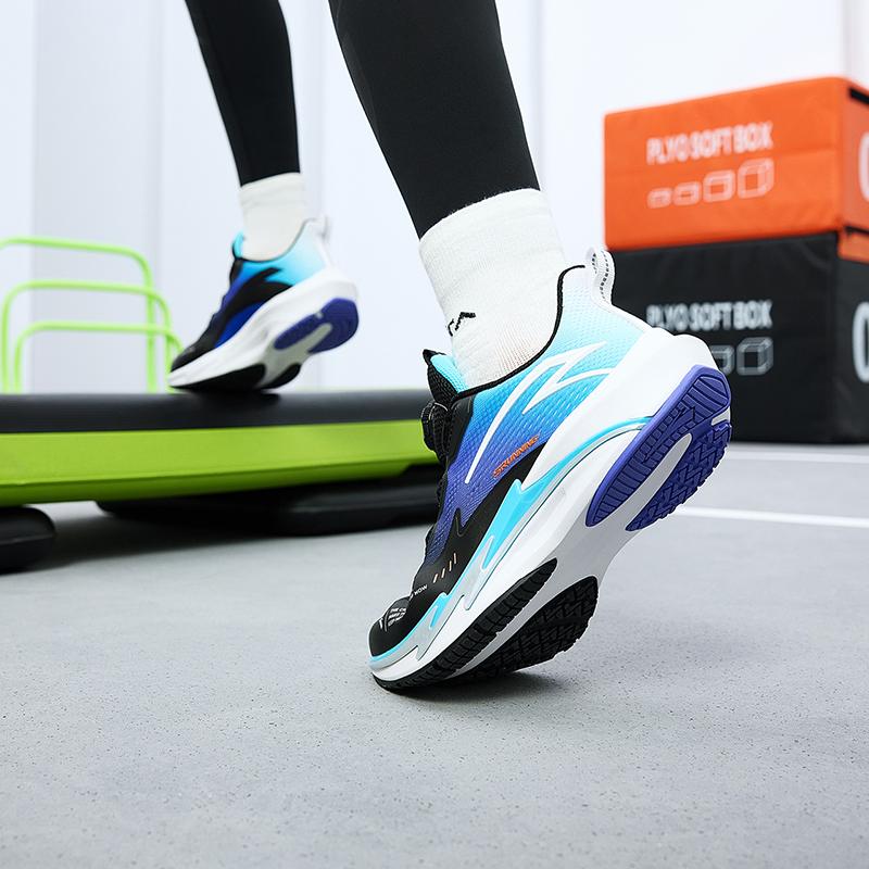 Anta Kids Hailang Lite 2.0 Comfortable Versatile Sports Training Shoes Kids Sneakers Black White Blue 312415503-3