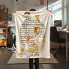 1 шт. Фланелевое одеяло с принтом Сары Кей, Высококачественное, Удобное для всех сезонов, Декор для дома, Тепло и комфорт, Идеально для рождественских подарков144